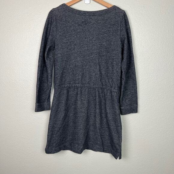 Lou & Grey Medium Long Sleeve Blue Heather Terry Knit Drawstring Waist Dress - Picture 10 of 10